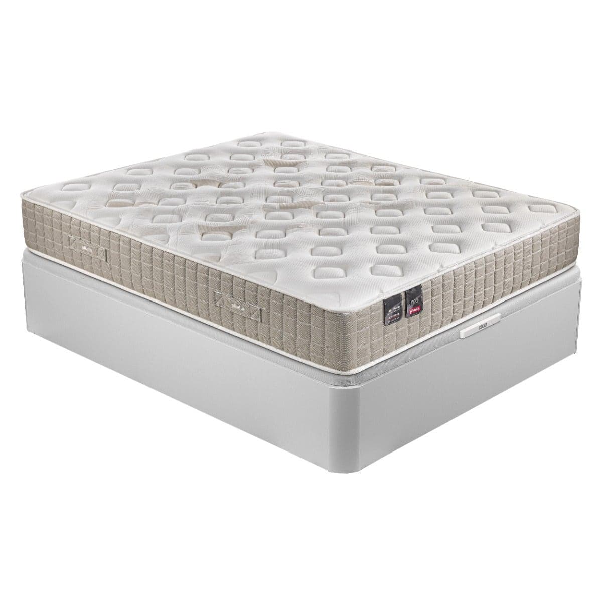 Pack Colchón Pikolin King + Canapé Naturbox 2.0 — Blanco
